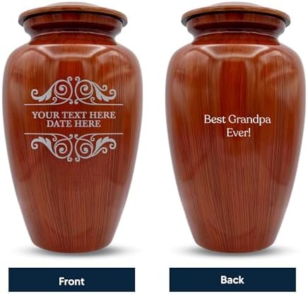Custom Cremation Urn with Painted Wood Finish