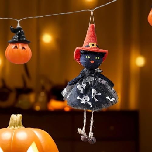 Halloween Decorative Dolls with Bells and Witch Theme