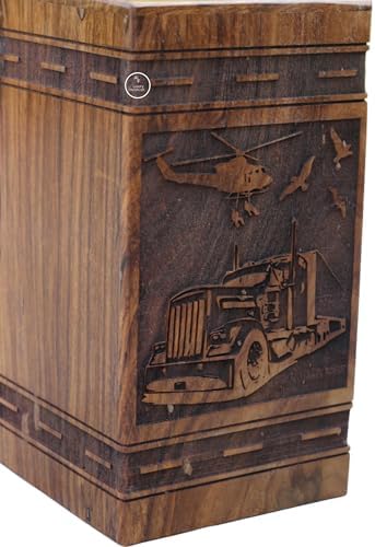 Vintage Truck Wooden Cremation Urn for Ashes - 5 Sizes