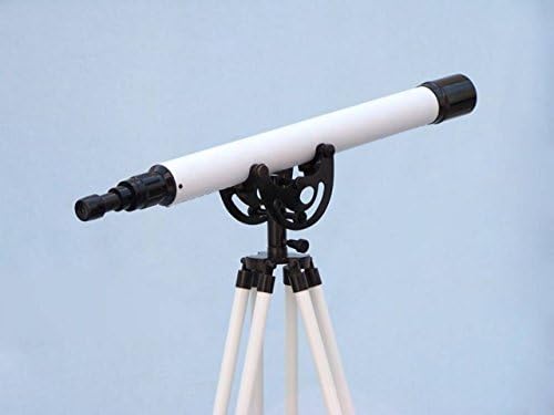 Hampton Nautical Anchormaster 50 Decorative Telescope Floor Standing Brushed Nickel