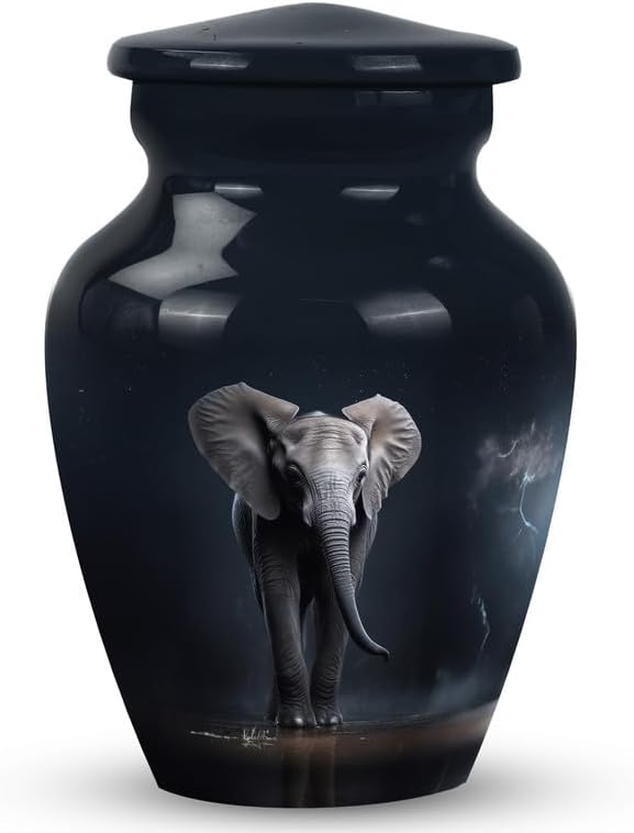 Elephant Walking Cremation Urn - 3 Inch Pack of 1