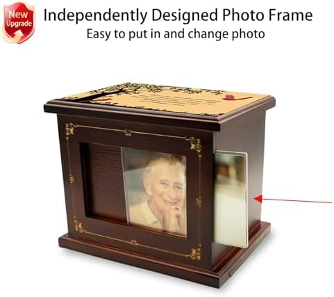 Tree of Life Wooden Cremation Urn for Ashes