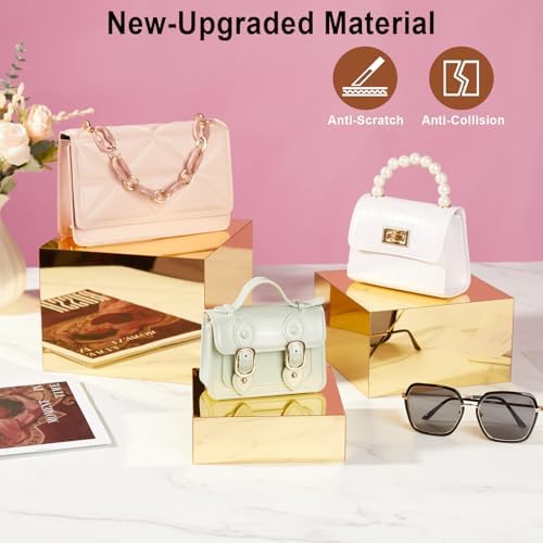 3 Pcs Acrylic Risers for Display Food Jewelry Collectibles
