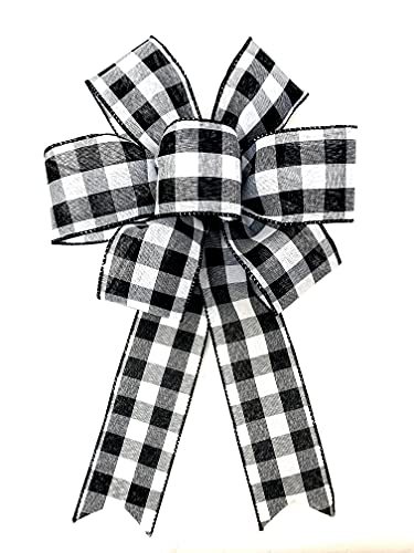 3 Pack Buffalo Plaid Wreath Bows Large Gift Bows
