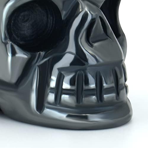 Skull Head Crystal Decoration - Halloween Statue 20 Inch Hand Carved