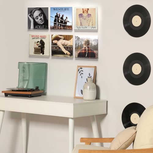 Laurensory Vinyl Record Wall Mount Holder 6 Pack