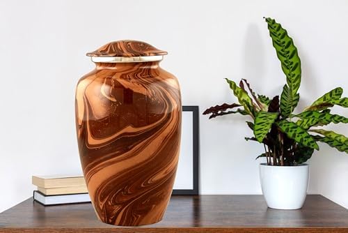 Wood Textured Urn with Velvet Bag 105 Inches