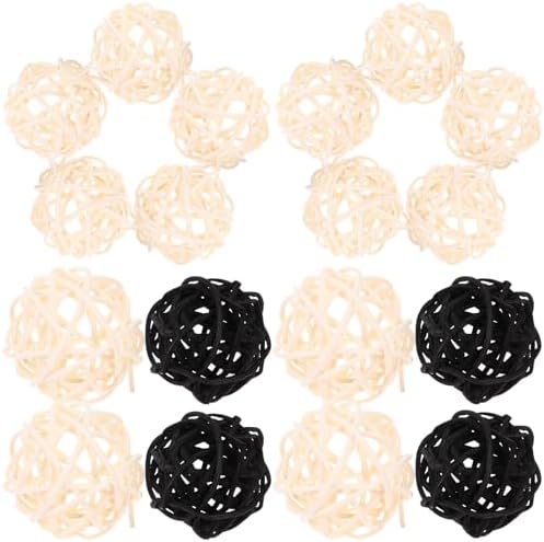 HOMSFOU 20pcs Handmade Rattan Balls for Aromatherapy Decor