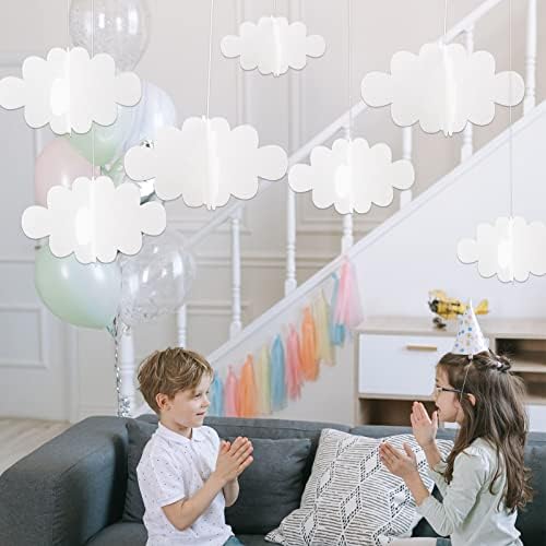 16 Pcs 3D Hanging Cloud Decorations for Ceiling and Wall