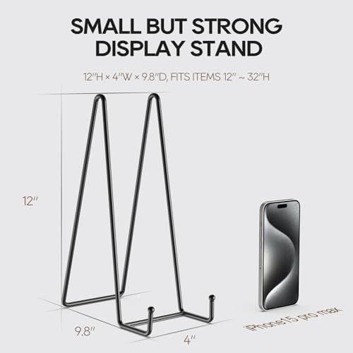 HONGYUTAI 3 Pack 12 Inch Plate Stands Display Holders Black