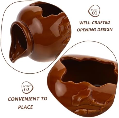 Ceramic Waterfall Jar Indoor Decorative Fountain for Hydroponic Planters and Relaxing Water Flow