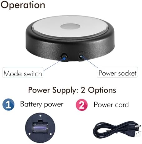 IFOLAINA Multicolor LED Light Base Display Stand Pedestal