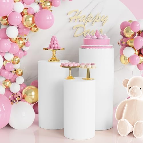 Wokceer Spandex Cylinder Covers 3Pcs for Party Decor