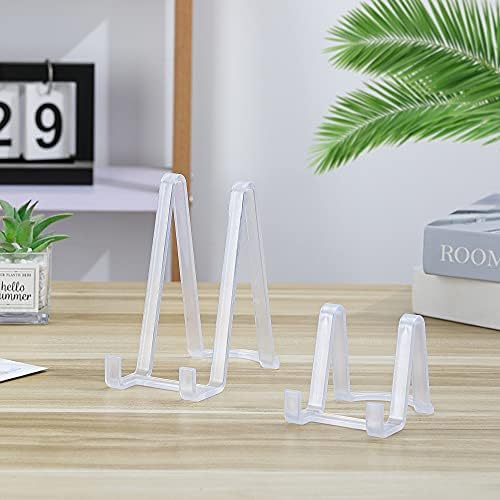 Artliving Plate Display Stands Easel Holder 6-Pack Clear