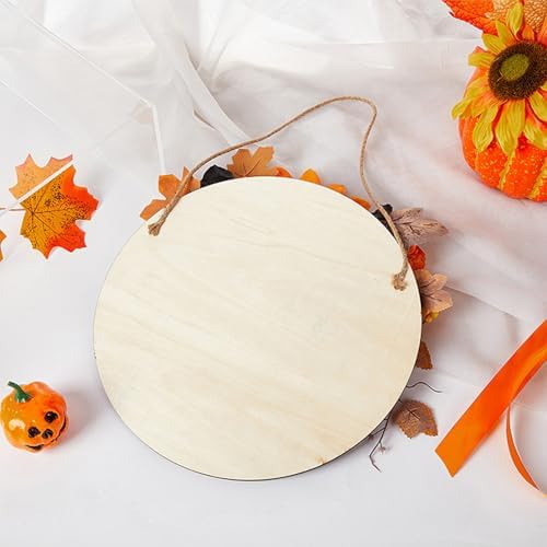 Belupai Halloween Door Sign Wooden Wreath