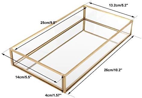 HighFree Gold Mirror Vanity Tray 102x55x16