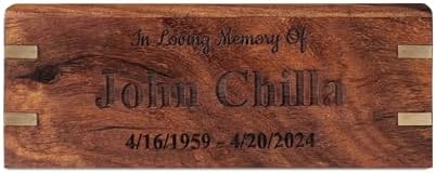 Personalized Rosewood Urns for Human or Pet Ashes Guitar Engraved Cremation Urn