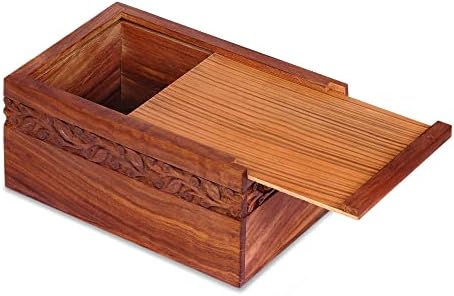 EARTHLY HOME Handmade Wooden Urn Box - Medium Size
