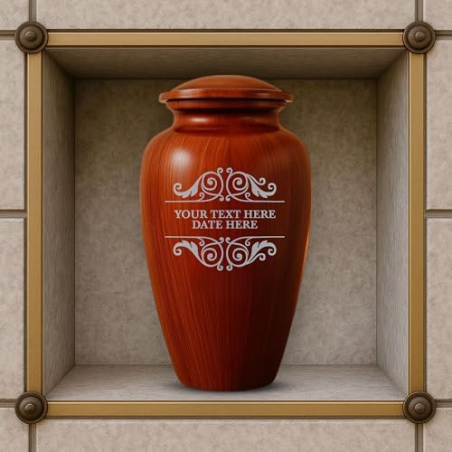 Custom Cremation Urn with Painted Wood Finish