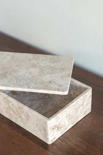 A B Home Beige Marble Decorative Box 1