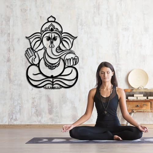 Ganesha Metal Wall Art for Living Room Decor