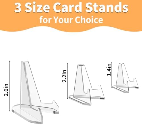 NIUBIER 30 Pack Clear Card Display Stand for Sports Cards and Collectibles