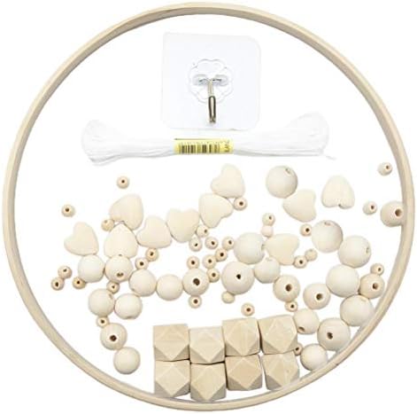 DIY Wooden Wind Chime Bed Mobile Set with Beads