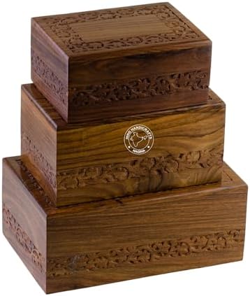 Handmade Rosewood Cremation Urn Box for Human Ashes X-tra Large 11x725x45 Inches