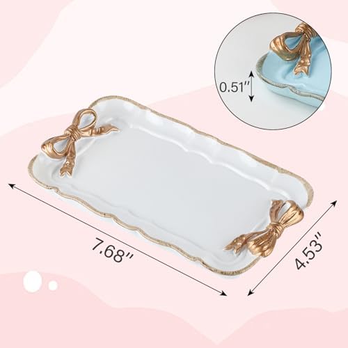 IBWell Resin White Jewelry Tray for Home Decor