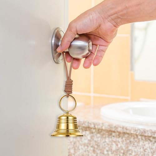 QfwdfcTrenz Brass Door Bell 2PCS Gold Hanging Bell Decor