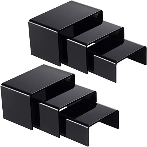 Chuangdi 2 Sets Acrylic Display Risers for Jewelry and Desserts