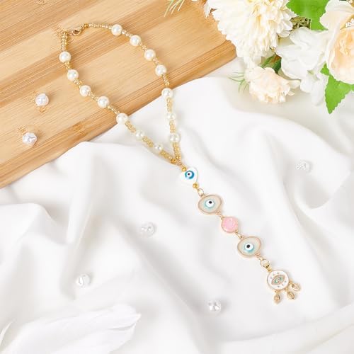 Evil Eye Car Charm Heart Shaped Pendant Decor