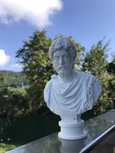M Aurelius Statue Bust Roman Emperor Sculpture 6 Inches