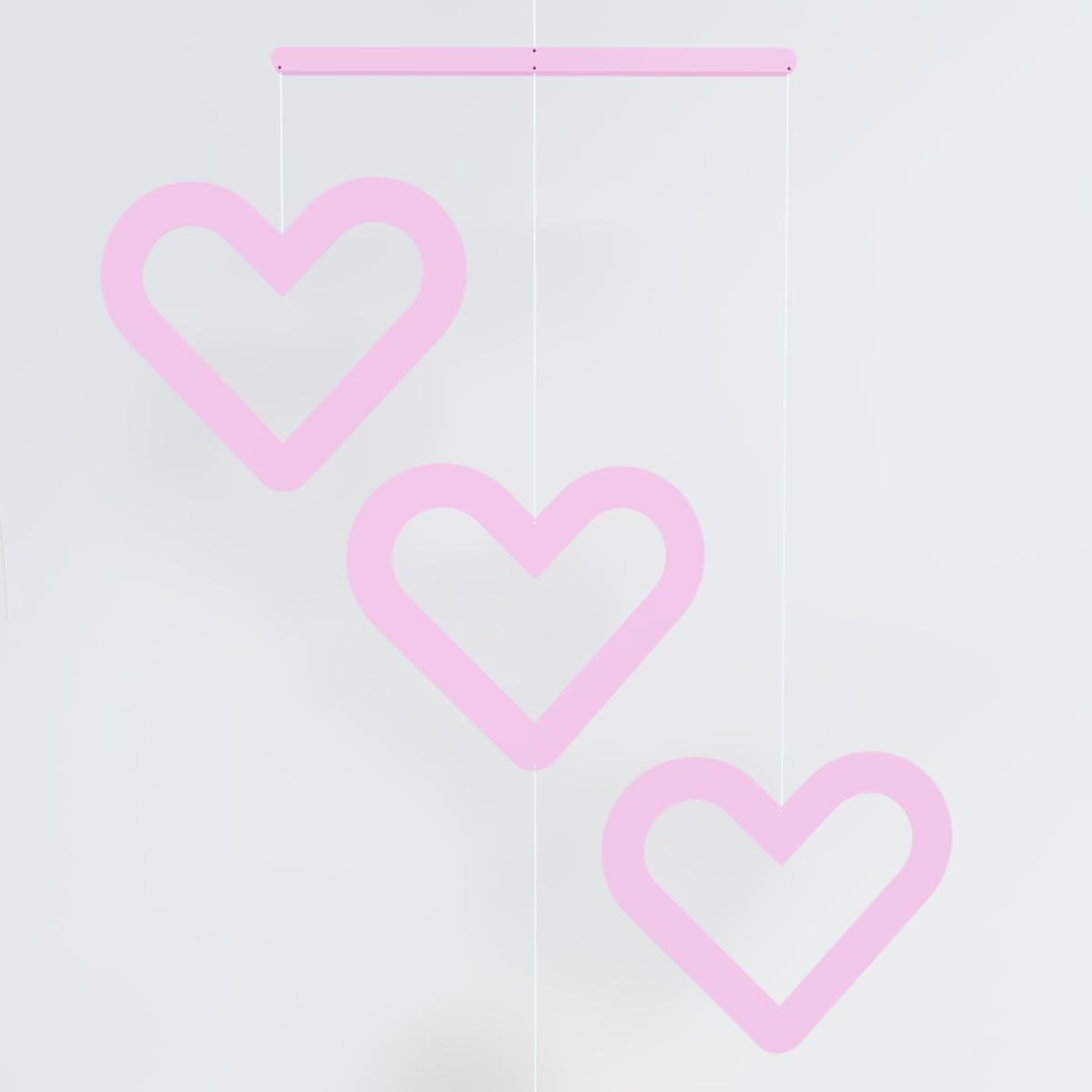 Handmade Hearts Hanging Mobile for Baby or Girls Room