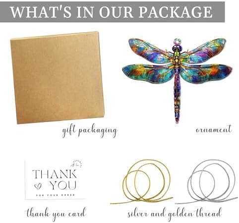 Dragonfly Gifts for Women Stained Glass Decor