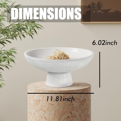 Elegant Off-White Travertine Fruit Bowl 118 Inch
