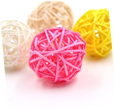 10pcs Assorted Wicker Rattan Decorative Balls for Home Decor and Christmas Party
