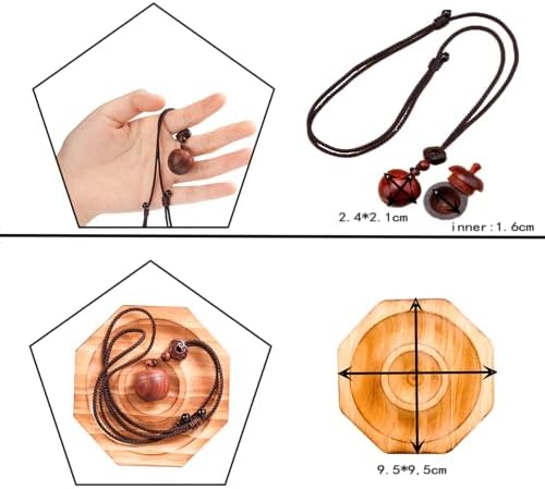Small Wooden Ashes Pendant - Memorial Necklace for Men Women