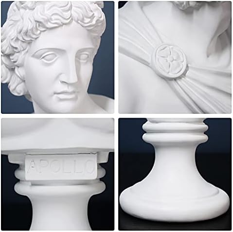 YUEOECOR 142 Inch Greek Apollo Bust Sculpture for Home Dcor
