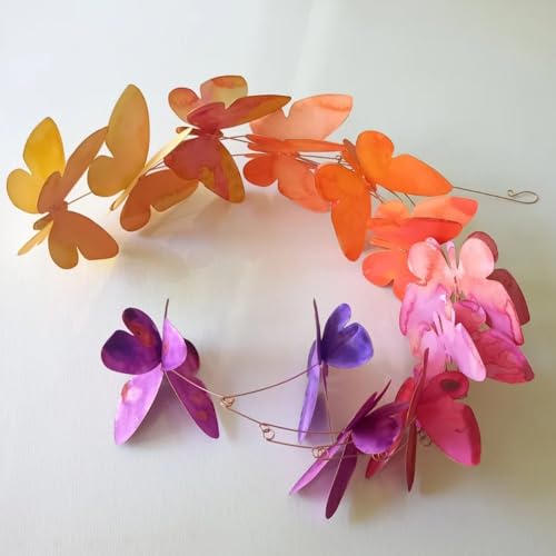 Flower Colors Butterfly Mobile Wall Decor