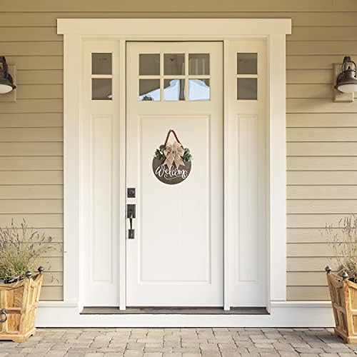 Welcome Sign for Front Door Wreath Decorations