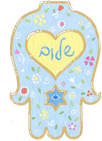 Shalom Hamsa Car Mezuzah with Travelers Prayer Scroll