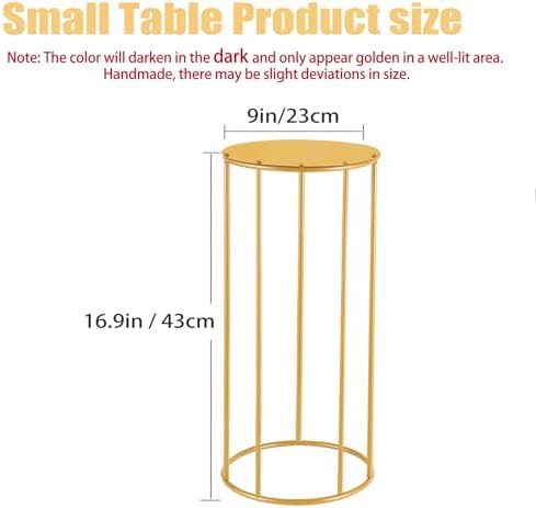 Vorriop 177 in Gold Pedestal Table for Parties