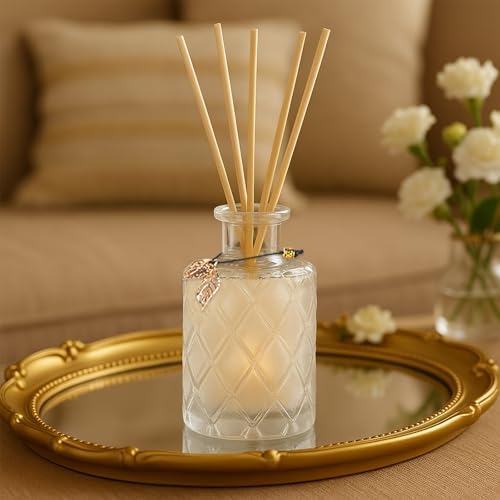 Glass Reed Diffusers Bottles Set of 3 with 20 Sticks