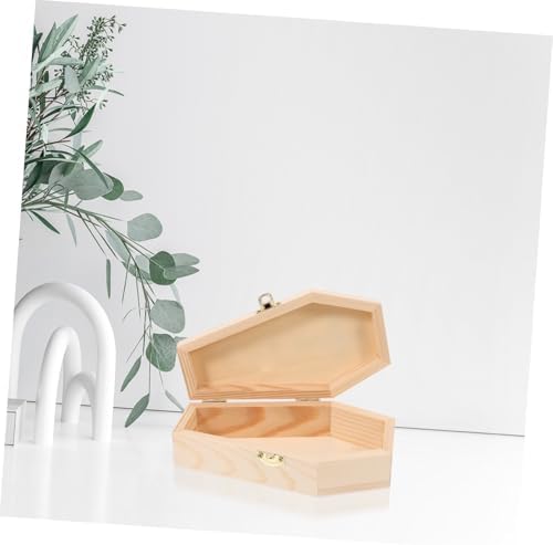 Coffin Shaped Wood Trinket Holder Organizer