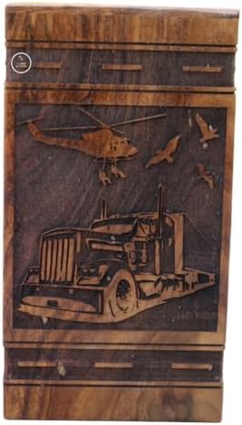 Vintage Truck Wooden Cremation Urn for Ashes - 5 Sizes
