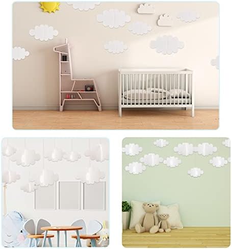 16 Pcs 3D Hanging Cloud Decorations for Ceiling and Wall