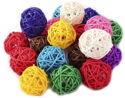 Cabilock 10pcs Assorted Rattan Decorative Balls