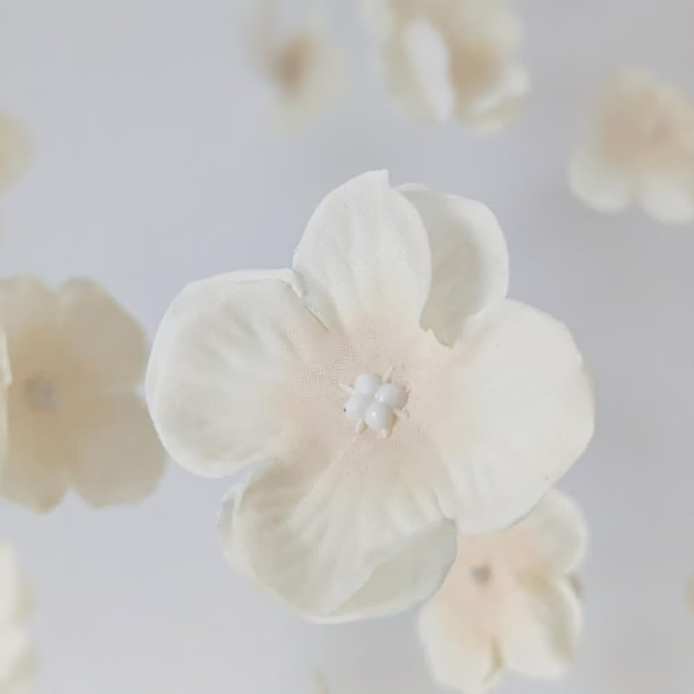 Modern Beige Butterfly Mobile 32 Inch Whimsical Flower Hanging Decor for Home