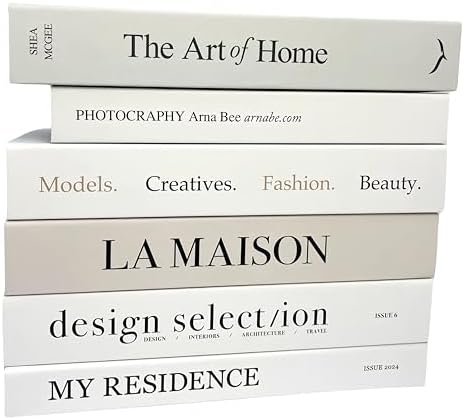 Ediactcyl 6PCS Decorative Fake Books for Home and Office